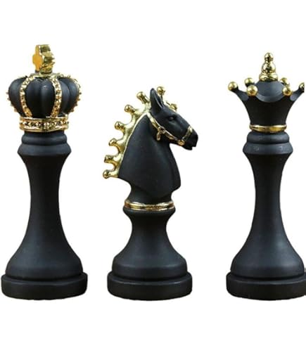 Amazon.co.jp: Fonowx 3 個チェスの駒像彫刻グッズ置物樹脂クラフト