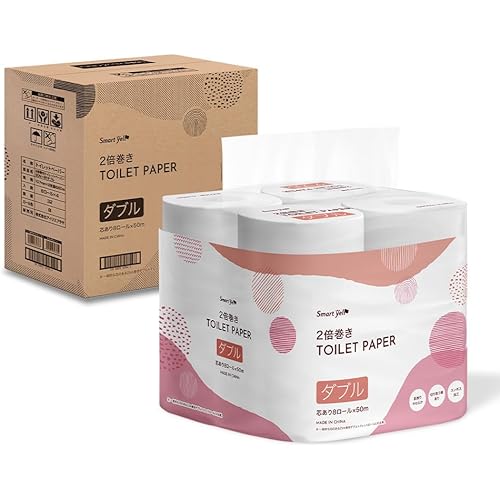 アイリスプラザ(IRIS PLAZA) 【4Pセット】 トイレットペーパー ダブル 2倍巻き 32R×50m (全1600m) 実質64ロール分 スマートエール 防災用品