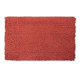 chawind Striped Plushシェニール織バスマット 20 x 32 オレンジ