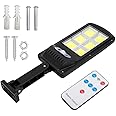 Solar Street LED Light Motion Sensor Remote Outdoor Garden Yard Flood Down Lamp
