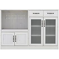 Amazon｜レンジ台 完成品 カウンター 大型レンジ対応 レンジボード 