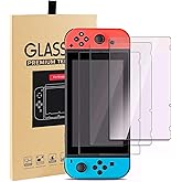 Aufondof Switch Screen Protector (3 Pack) | Anti-Glare & Scratch Resistant Tempered Glass | Easy-Install Ultra-Thin HD Glass 