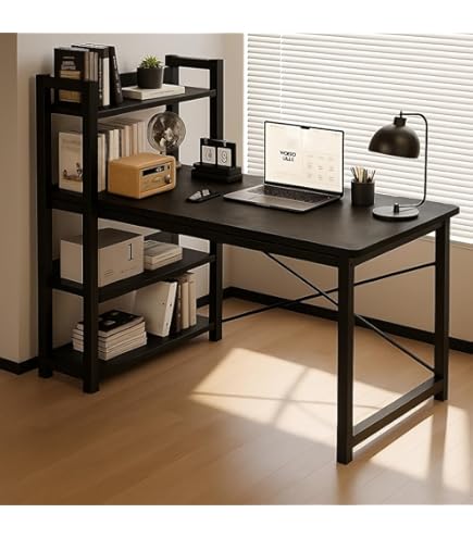 Amazon | シグマAPO パソコンラック、ダブルスライドテーブル付き