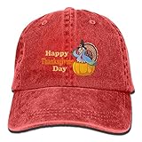 大人 デニム キャップハッピー 感謝祭 トルコ 英字 プリント 大人気 スポーツ ハット 大人気 紫外線対策 日よけ 小顔効果 プリント付き 無地 レッド