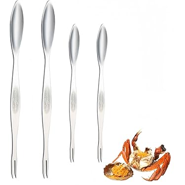 カニピーラー　カニフォーク2本 Amazon.co.jp: Coollooda かに スプーン フォーク【2本セット