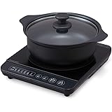アイリスオーヤマ IHコンロ 1口 IHクッキングヒーター 卓上 鍋セット 1400W ブラック IHKP-T3724-B