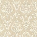 Decorline 2665-21449 Wiley Lace Damask Wallpaper, Beige [並行輸入品]