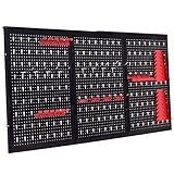 メタルペグボードツールストレージオーガナイザーW / 8フック吊り下げ用ボード& 9ツール
