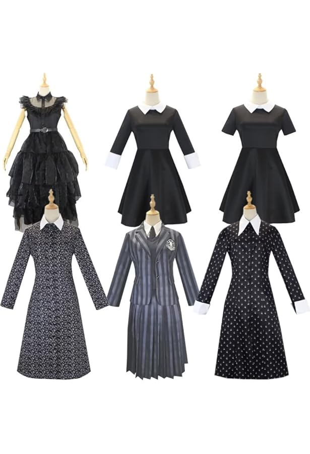 Amazon.co.jp: [JDNHF] ウェンズデー アダムス コスプレ 衣装