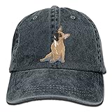 大人 デニム キャップフレンチ・ブルドッグ 酔っ払う アニマル柄 今季最新 登山 キャップ 男女兼用 紫外線対策 日よけ 小顔効果 プリント付き 無地 ライトブルー