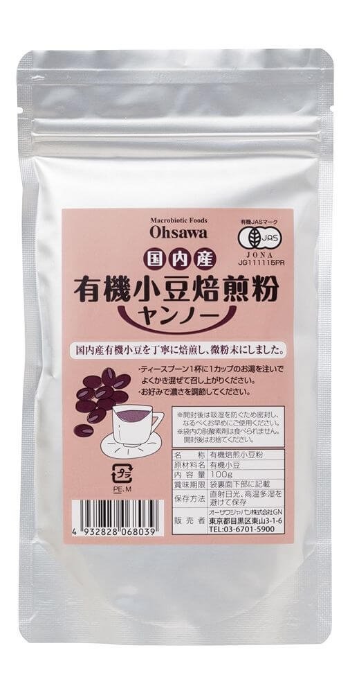 オーサワジャパン株式会社 国内産有機小豆熔煎粉(ヤンノー) (100g)【オーサワ】