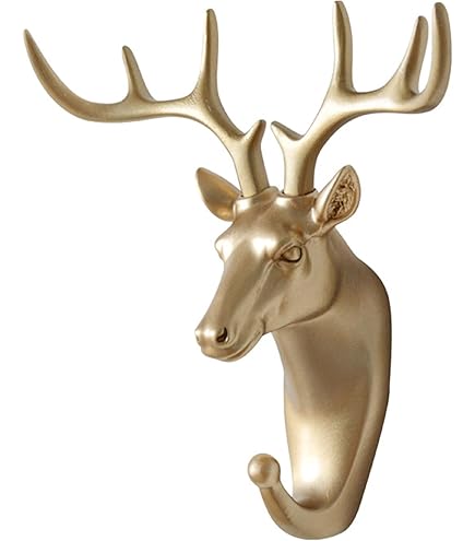 Amazon | HIGHAWK壁掛けフック 鹿 動物 フック デコレーション 鋳鉄