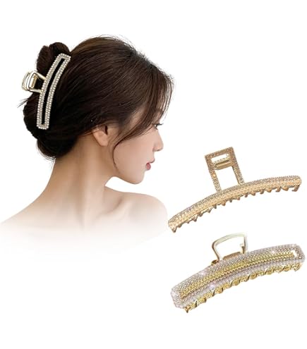 Amazon | Beavorty ラインストーン付きヘアクリップ亜鉛合金製の