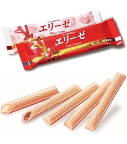 Amazon.co.jp: ブルボン エリーゼ 96本入り チョコ＆ホワイト クリーム