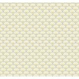 York Wallcoverings eb2064 Carey Lind Vibe Scallop壁紙、ホワイト/ Pale Grey /バターYellowithシルバー