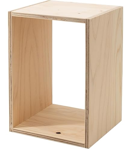 Amazon | 木製 ディスプレイ ボックス 25cm角 ホワイトウッド