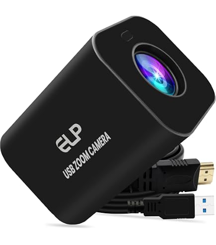 Amazon.co.jp: ELP 4K 60fps USBカメラ、21倍ズーム、USB2.0＆HDMI