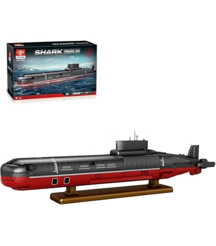 Amazon.co.jp: JMBricklayer 原子力潜水艦組み立てセット 大人用 1:125