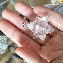 Amazon.co.jp: 天然水晶 ヒマラヤ水晶 マルカバスター六芒星 厳選 上品