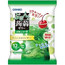 Amazon.co.jp: 期間限定 ぷるんと蒟蒻ゼリー メロンソーダ 12kcal20g