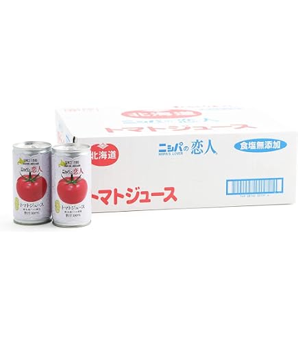 Amazon.co.jp: JA平取町 ニシパの恋人 トマトジュース 無塩 190g缶 30