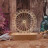 3d夜ライト、イリュージョンLED、キッズYounger寝室ナイトランプUSBデスクライトクリスマス新しい年装飾、シカクリエイティブホーム装飾ギフトby bagvhandbagro