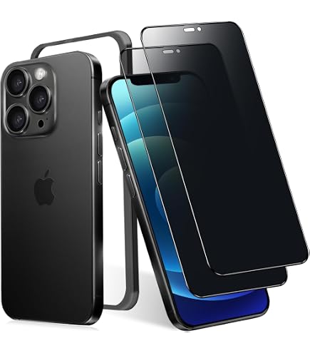 Amazon | 対応 iPhone 12 Pro ガラスフイルム 覗き見防止 ガイド枠付き