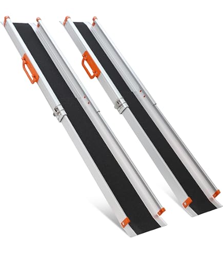 Amazon.co.jp: KIKAIYA 車いす用スロープ 2100mm 2本セット 伸縮式