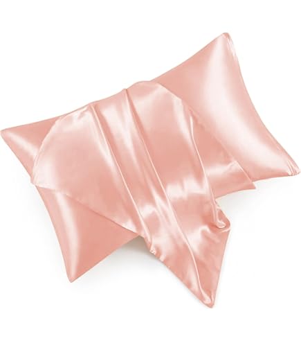 Amazon｜【ラソワ】シルク 枕カバー ピンク 洗える 35x50cm 日本製