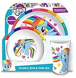 My Little Pony Official Childrens Girls 3 Piece Dinner Set One Size ホワイト 82902AMA