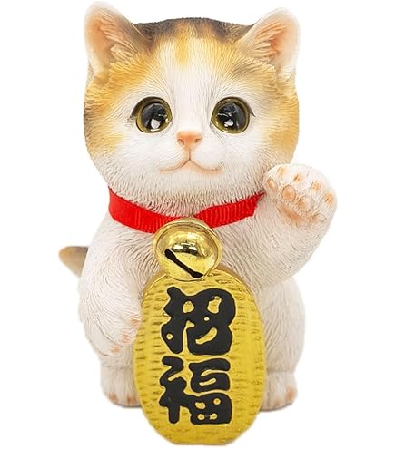 Amazon.co.jp: 陶彩万福唐草招き猫(右手上げ・大) AM-Y7439 : おもちゃ