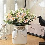 Sund 造花 枯れない 水仙 インテリア　雑貨 本物そっくり 4本セット　高品質 造花 世話要らない　フラワーアレンジ 自由に組み合わせる　結婚式 お祝い 飾り ギフトに最適 選べる5色　ピンク