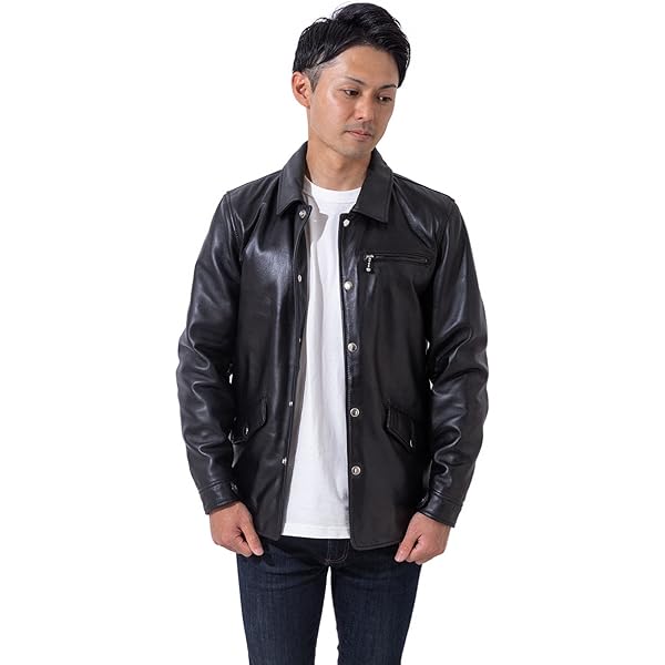 Amazon.co.jp: [クレイスミス] REALBLACK レザー コーチジャケット 3