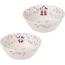 花柄ピンク陶器ボウル2個セット Amazon.co.jp: maebata Disney ミッキー＆ミニー フラワー
