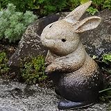 信楽焼　信楽BEST SELECTION　立うさぎ・粉引風（全高35cm×全幅17.5cm）