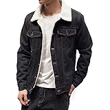 Amazon メンズ ボアジャケット コート 裏ボア デニム ランチコート コーデュロイ ブルゾン 裏起毛 中綿入り 秋冬 ボタン付き コート ジャケット 通販