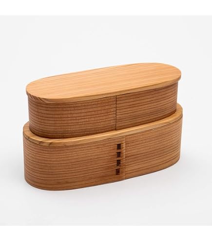 Amazon｜大館曲げわっぱ 入子丸弁当箱二段 (n0001) 秋田県の伝統工芸品