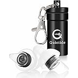 耳栓 安眠 防音 Quietide 睡眠用耳栓 遮音値31dB 睡眠 飛行機 仕事 勉強 繰り返し使用可能 携帯ケース付き 日本語説明書付 Q4 ブラック