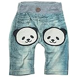 《初夏盛夏対応》 GARACH(ギャラッチ) フライスデニム調ハーフパンツ 100cm/Bu NO.AH-1722101