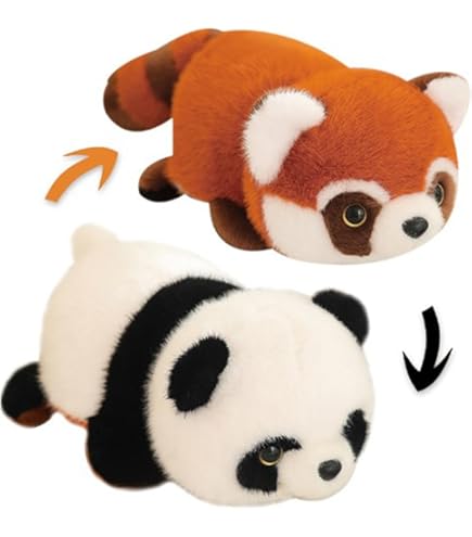 Amazon.co.jp: パンダぬいぐるみ、リバーシブルレッサーパンダ