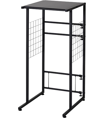 Amazon.co.jp: 伸縮 ゴミ箱上ラック ホワイト 約W42.5~76XD42.5XH90cm