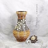 BAGEHUA インドネシア籐花瓶アップリケクラフト籐の花瓶花瓶花瓶の 4 つのリビングルームが 4 階の色彩で装飾されているサイズを 60 cm 高