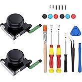2-Pack 3D Joycon Joystick ,ABLEWE Analog Thumb Stick Joy Con Repair Kit for Nintendo Switch, Include Tri-Wing, Cross Screwdri