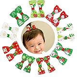 Oujyo ヘアクリップ　ヘアピン　ベビーヘアクリップ 　クリスマス用ヘアアクセサリー　　髪飾り　18個セット　赤ちゃん　子供　髪留め　リボン　　蝶結び ミニクリップ　 　祝いギフト　　誕生日プレゼン