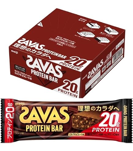 Amazon.co.jp: 明治 ザバス プロテインバー ミルクチョコレート味 60g