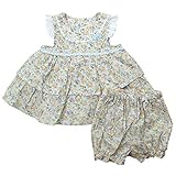 《初夏盛夏対応》(日本製) Pample Mousse(パンプルムース) 布帛ローン小花柄ノースリミルキースーツ 90cm/SA NO.DP-72403