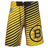 Boston Bruins NHL "ストライプ"メンズBoardshorts Swim Trunks L ブラック