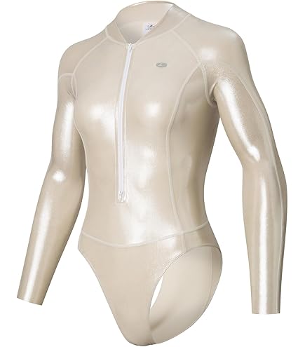 Amazon.co.jp: 【N-015-p6】ハイレグ長袖水着/ノーマルバック【P