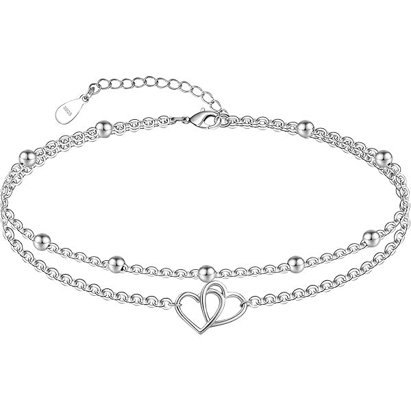 Silver Bracelet For Women FLYOW Ankle Bracelets For Women S925