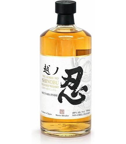 Amazon.co.jp: 越ノ忍 ピュアモルトウイスキー10年 700ml（化粧箱入り